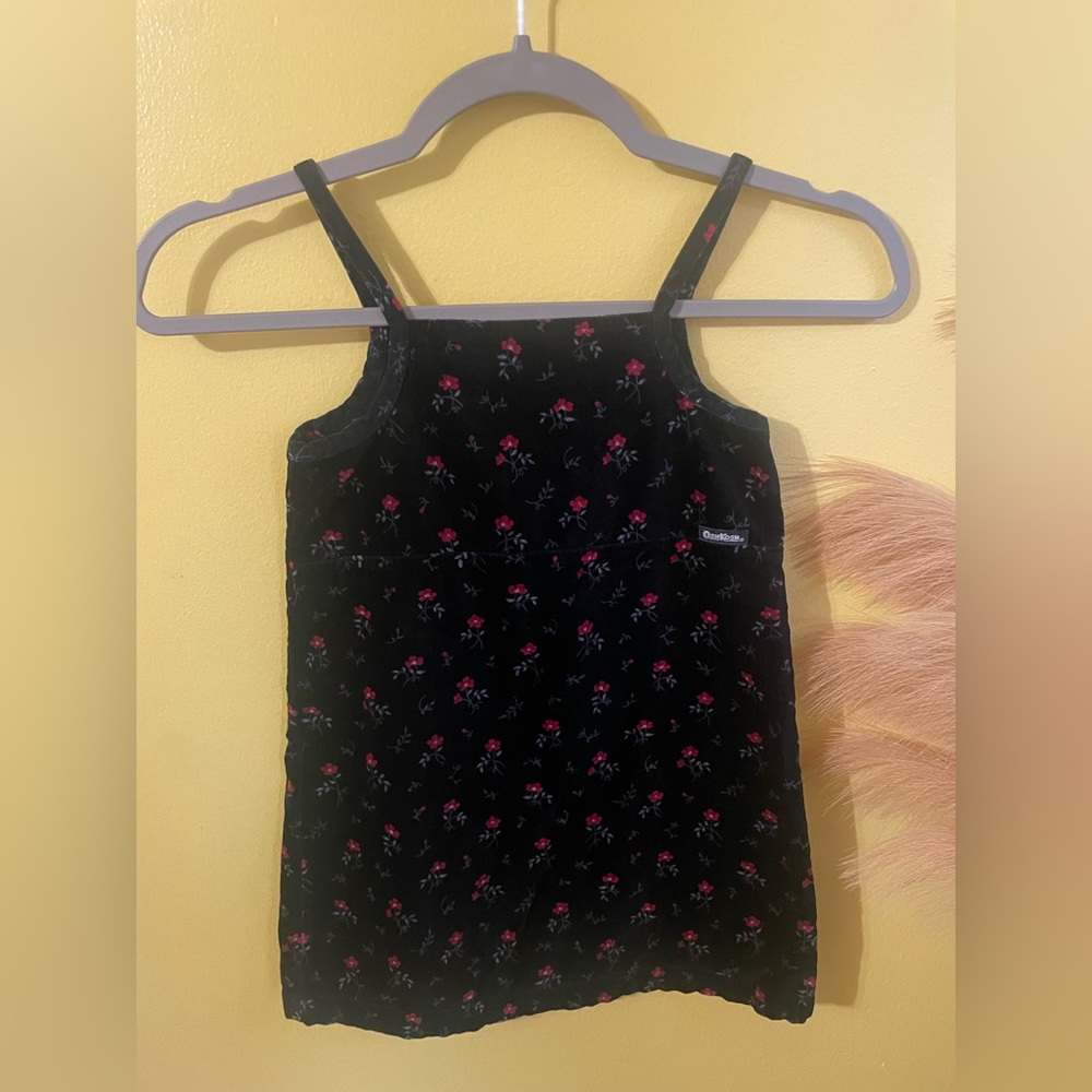 ☀️OshKosh B'gosh Black Dress with Pink Floral Accents